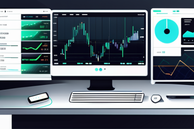 Moderne Trading-Plattform mit Krypto-Charts und Analysetools auf dunklem Hintergrund.