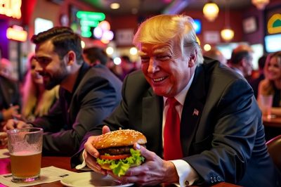 Donald Trump kauft Burger mit Bitcoin in NYC-Bar